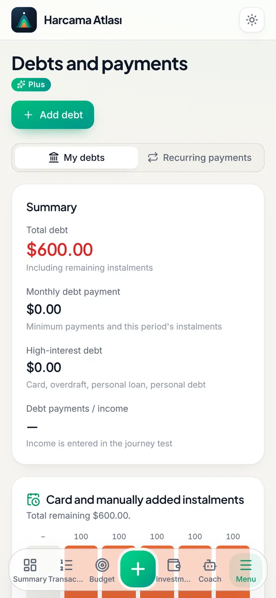 Debts and instalments under control